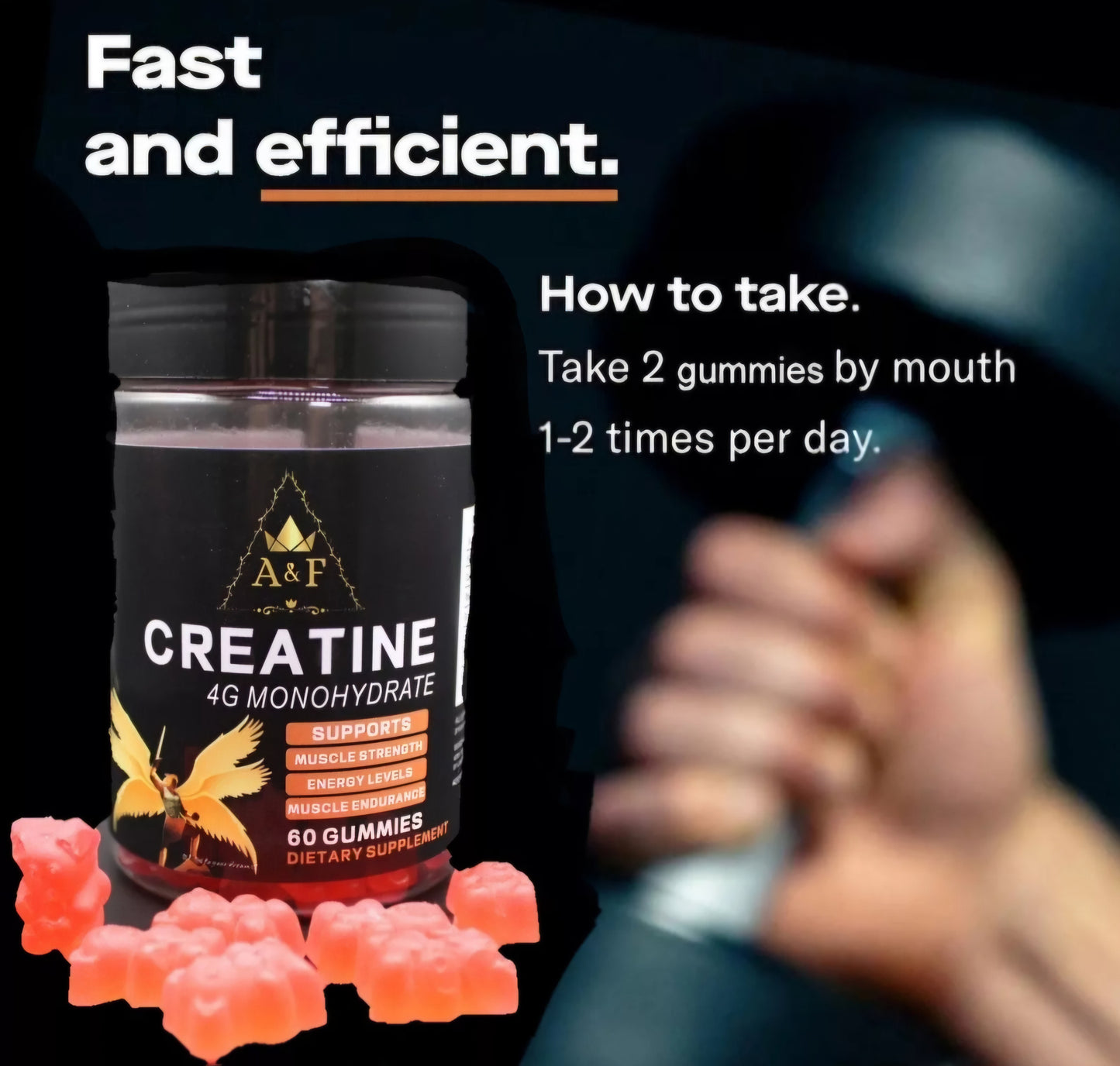 4g Gummy Creatine! Great Taste! Bigger Muscles Bigger Butt!!